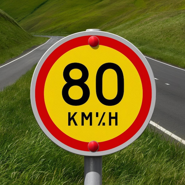 premium-photo-speed-limit-80-km