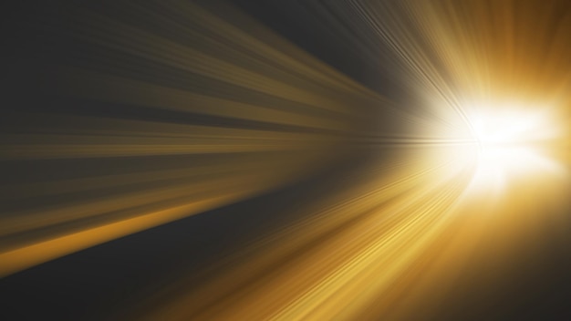 Скорость движения золотой свет, абстрактное изображение концепции технологии будущего