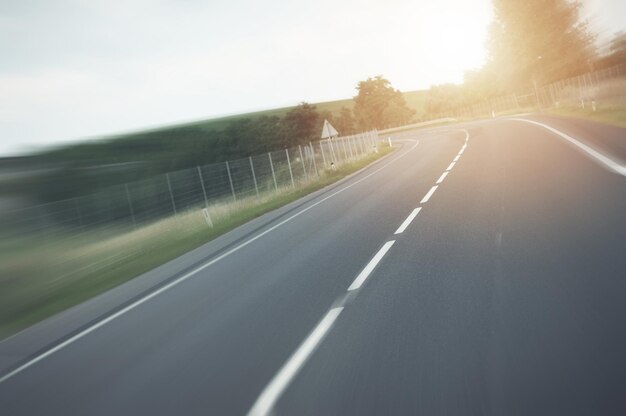 Photo speeding on the highway