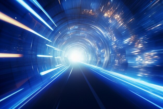 Speeding through a digital tunnel of light