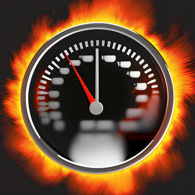 speedmeter on fire race concept abstract