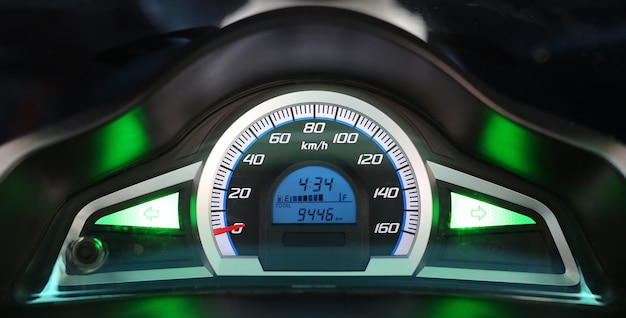 Photo speedometer of motorcycle