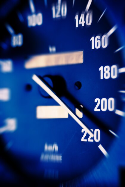 Photo speedometer scoring high speed