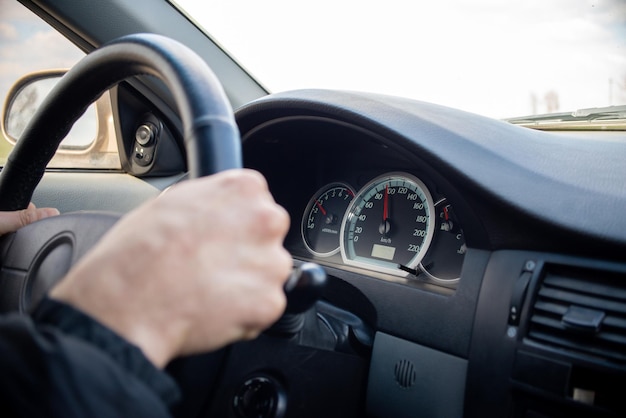 Speedometer speeding car interior car steering wheel driver