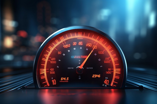 Photo a speedometer with a needle pointing to urgency generative ai