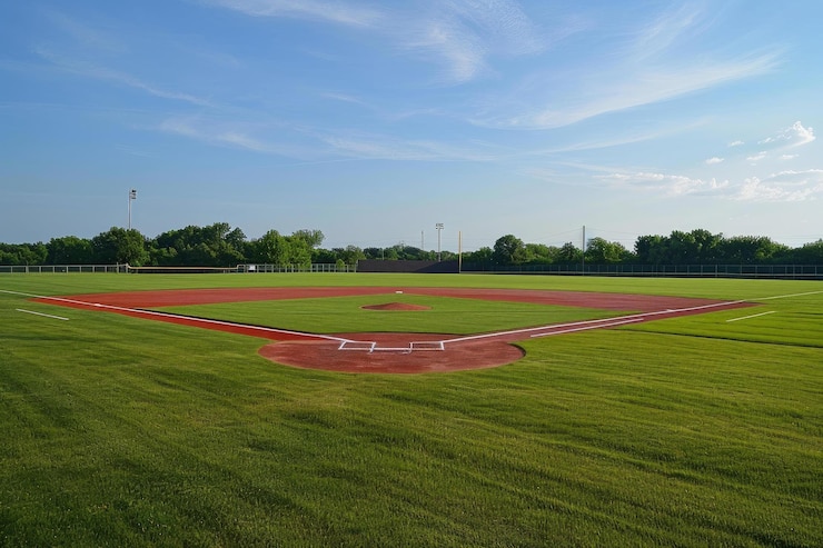 Photo speedy american baseball field generate ai