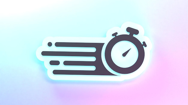 Photo speedy delivery logo 3d render illustration