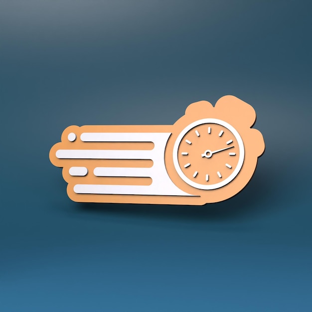 Speedy delivery logo 3d render illustration