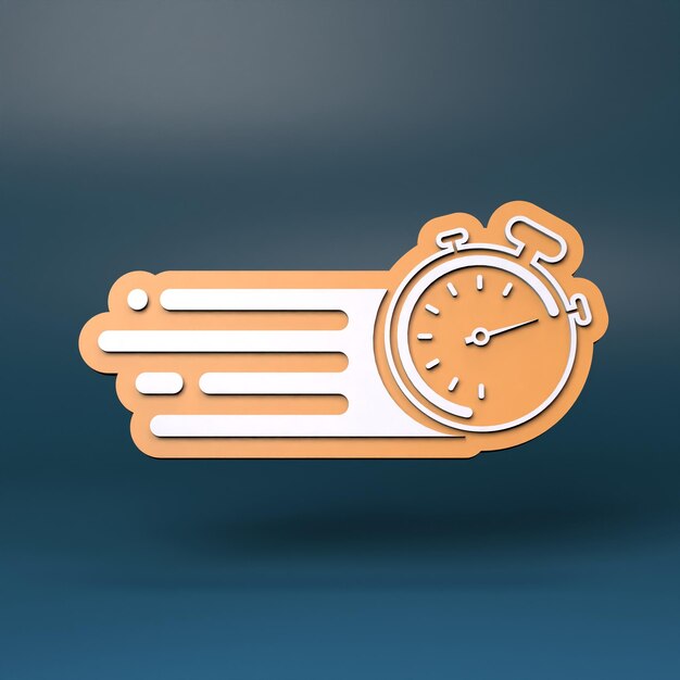 Speedy delivery logo 3d render illustration