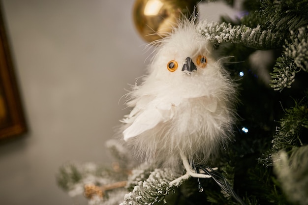 Speelgoed pluizige witte vogel