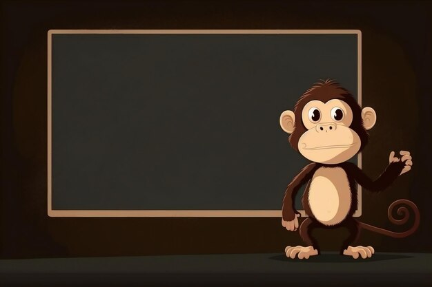 Speelse aap met Blackboard Copy Space AI