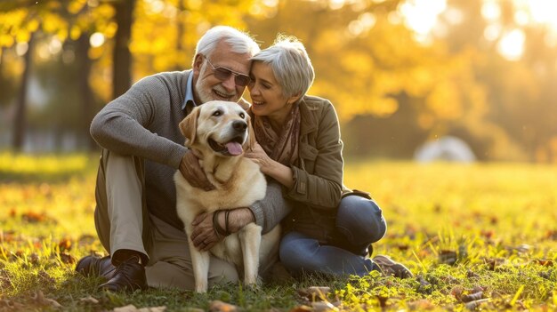 speelse hond en zijn eigenaar in de natuur buiten pragma