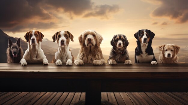 Foto speelse honden powerpoint achtergrond