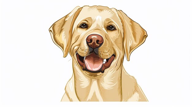 Foto speelse labrador cartoon