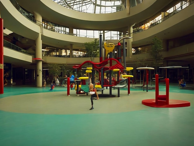 speeltuin met niemand nostalgisch kinderlijk in het winkelcentrum realistisch beeld downloade