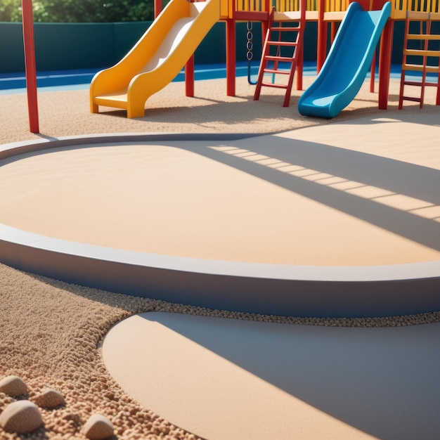 Foto speeltuin voor het spelen in het park speeltuin för det spelen i park kinderspeeltuin i