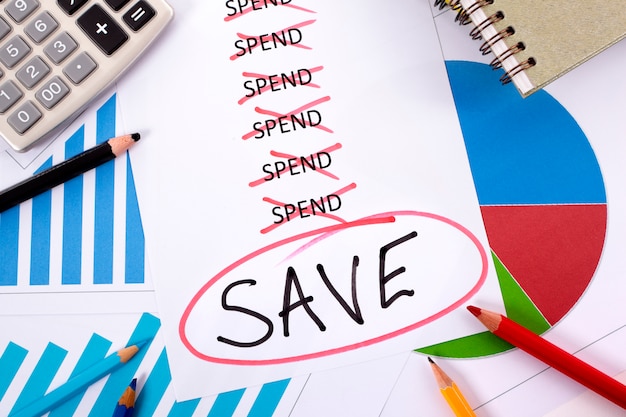 Spending and saving message