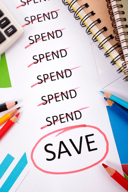 Spending and saving message