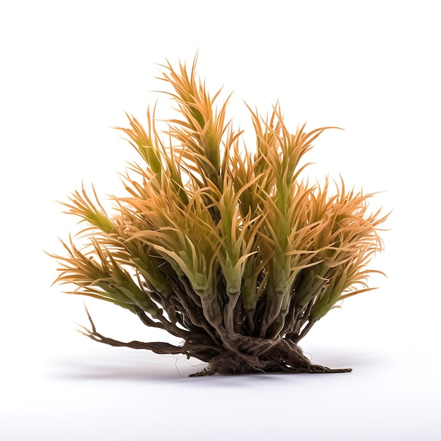 Sphacelaria brownish algae with feathery tuftlike branches aqua plant isolated on white bg