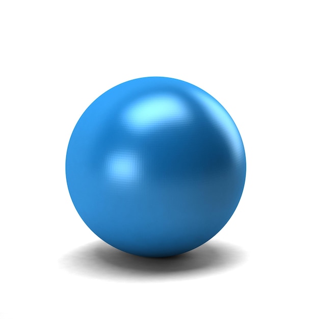 Sphere in blue color 3D render illustration