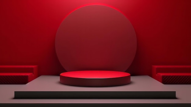 A sphere on a podium generative ai