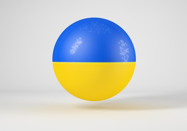 Sphere with the flag of ukraine isolated from the background