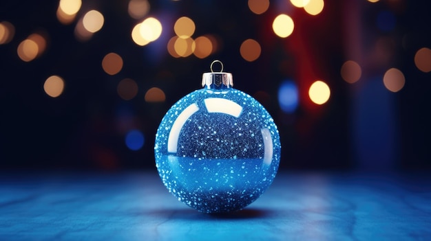 Spheric blue Christmas ball