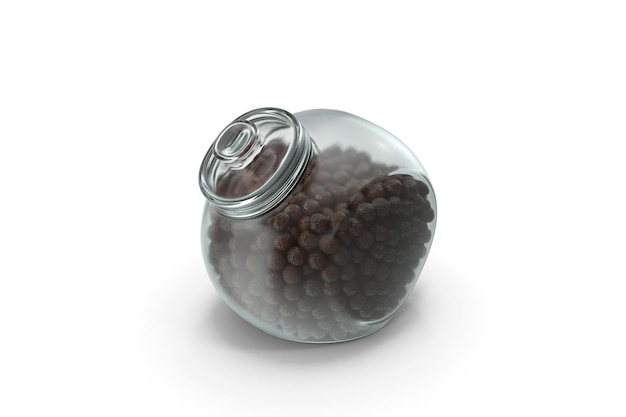 Spherical Jar with Chocolate Balls