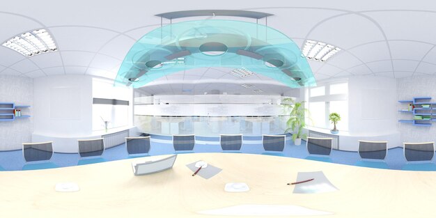 spherical panorama of the interior 3D illustration render