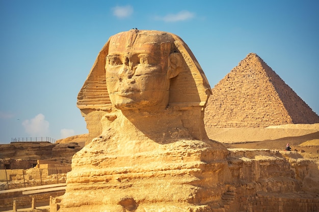 The Sphinx and Pyramids in Egypt