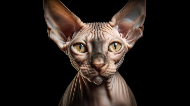 Foto sphynx kat filmische achtergrond