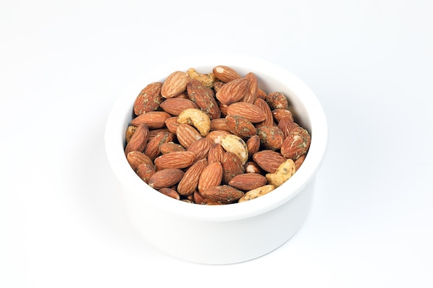 Spice herb almond Cashew nut mix in bowl