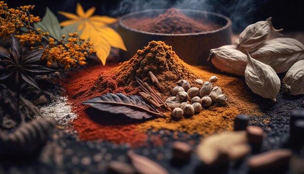 Spice It Up A Vibrant Variety of Spices and Blends for Every Palate ai generated