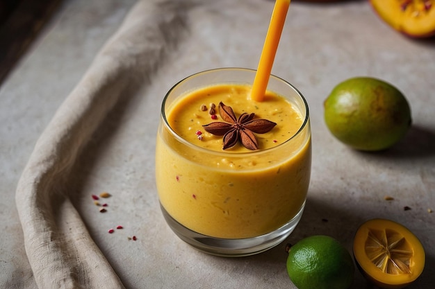 写真 spiced mango ginger lassi