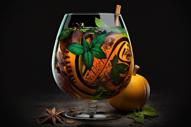 Spiced pumpkin drink perfect for the fall An autumn winter sangria made with gin pumpkin