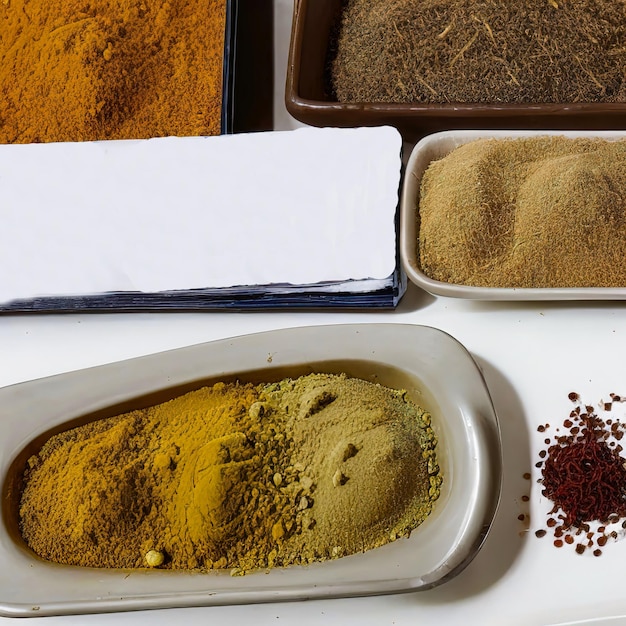 Spices background with copy space