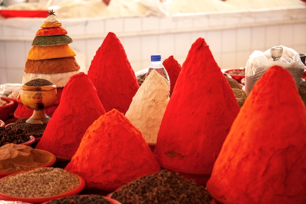 Spices at the bazaar in Bukhara