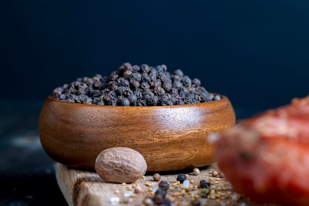 Spices of black pepper for cooking