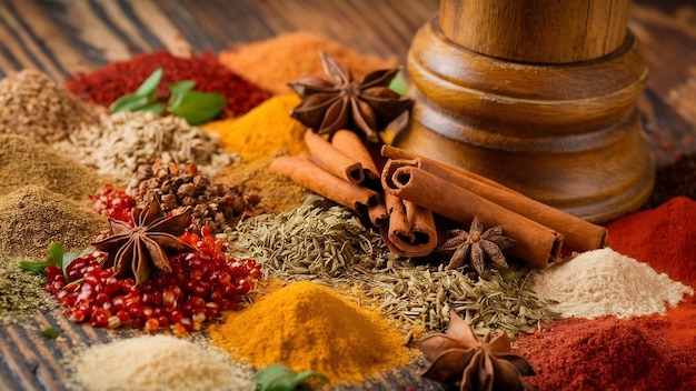 Spices composition with mill