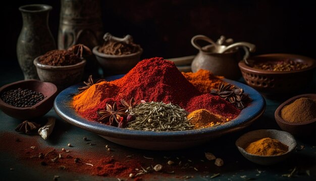 Spices and herbs make a delicious curry generated by AI