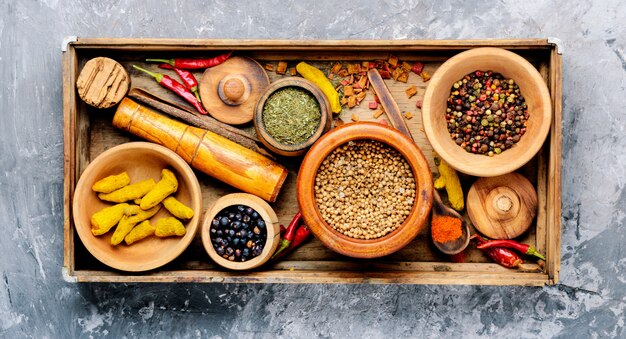 Spices ingredients for cooking