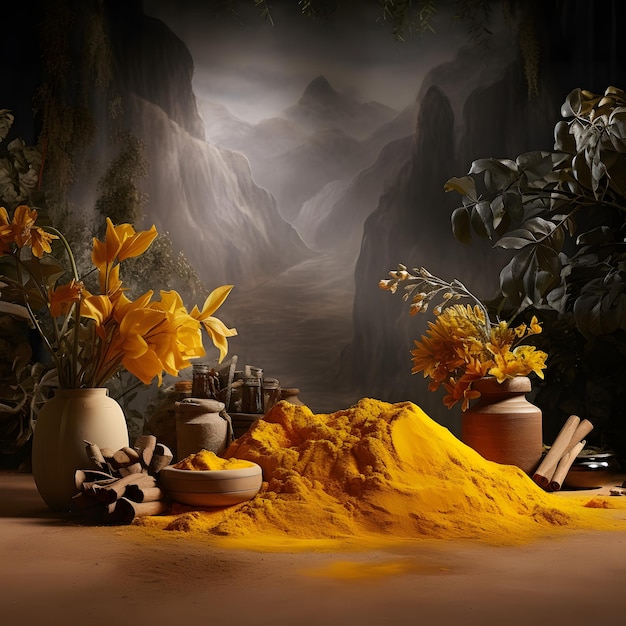 Spices product presentation background