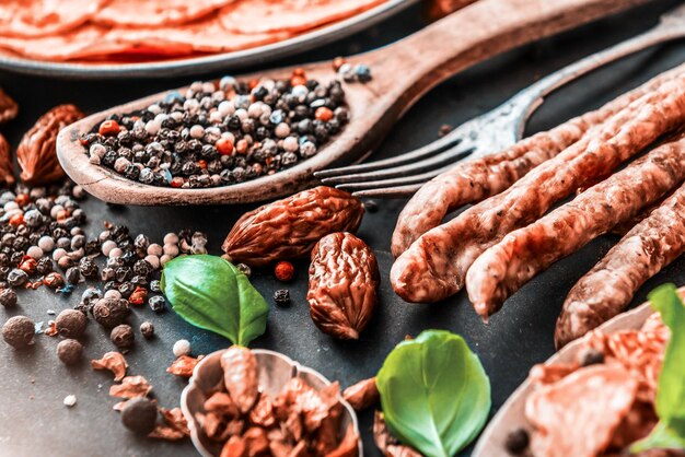 Spices and sausages