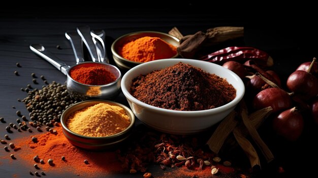 Spices on the table