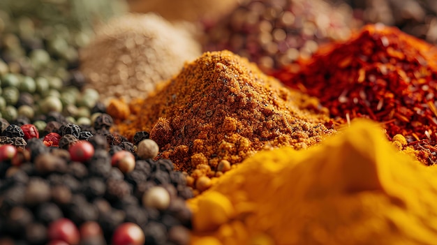 Spices on a table