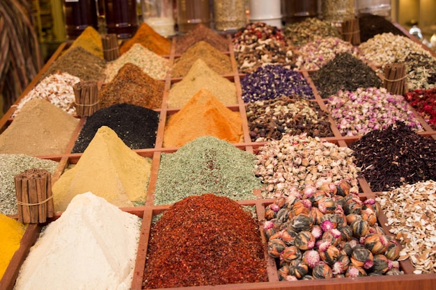 Spices and tea at the Spice Market in Istanbul