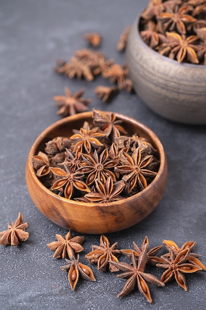 Spices that enhance the taste of food Star anise