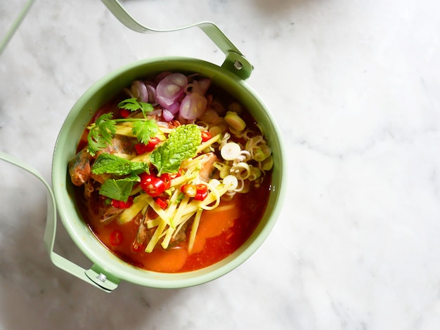 Spicy canned sardine salad