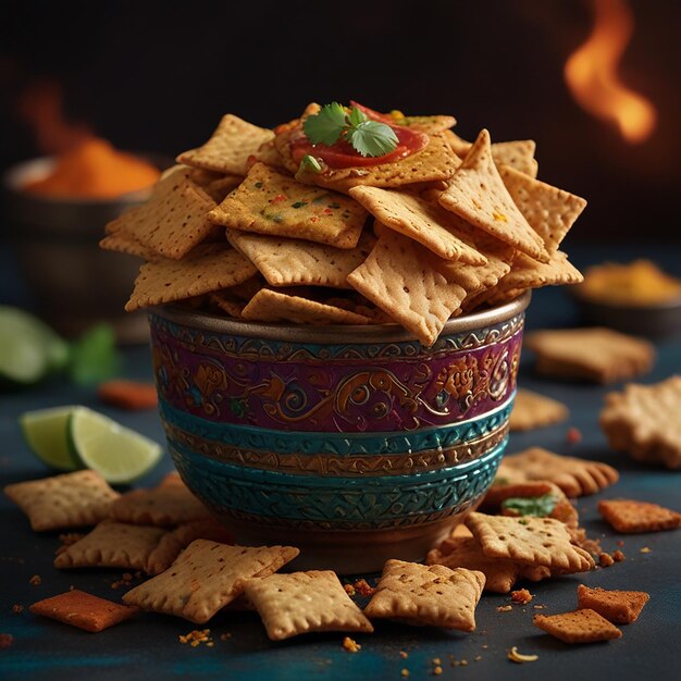 Spicy Cheese Crackers ai photo