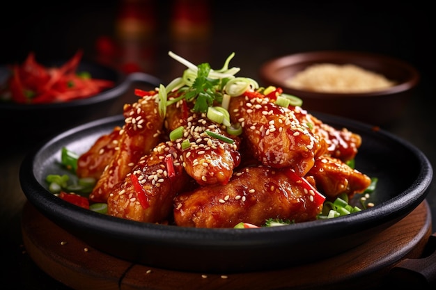 spicy chicken wings tasty food meal